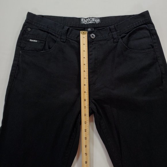 Enyce Jeans Mens 36x33 Black Denim Baggy Straight Leg Hip Hop Vintage Streetwear - Picture 13 of 15